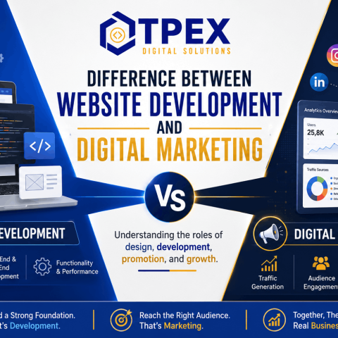 Difference Between Website Development and Digital Marketing